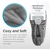 image:imageBrookstone Plush Footies  Memory Foam Slippers with UltraSoft Sherpa NonSkid Sole OneSizeFitsMost Machine Washable for Women Stocking Stuffers and GiftsSherpa  Glacier Grey
