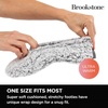image:imageBrookstone Plush Footies  Memory Foam Slippers with UltraSoft Sherpa NonSkid Sole OneSizeFitsMost Machine Washable for Women Stocking Stuffers and GiftsSherpa  Grey