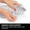 image:imageBrookstone Plush Footies  Memory Foam Slippers with UltraSoft Sherpa NonSkid Sole OneSizeFitsMost Machine Washable for Women Stocking Stuffers and GiftsSherpa  Grey