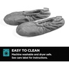 image:imageBrookstone Plush Footies  Memory Foam Slippers with UltraSoft Sherpa NonSkid Sole OneSizeFitsMost Machine Washable for Women Stocking Stuffers and GiftsPlush  Glacier Gray