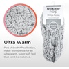 image:imageBrookstone Plush Footies  Memory Foam Slippers with UltraSoft Sherpa NonSkid Sole OneSizeFitsMost Machine Washable for Women Stocking Stuffers and GiftsSherpa  Grey
