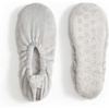 image:imageBrookstone Plush Footies  Memory Foam Slippers with UltraSoft Sherpa NonSkid Sole OneSizeFitsMost Machine Washable for Women Stocking Stuffers and GiftsPlush  Glacier Gray