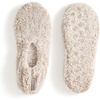 image:imageBrookstone Plush Footies  Memory Foam Slippers with UltraSoft Sherpa NonSkid Sole OneSizeFitsMost Machine Washable for Women Stocking Stuffers and GiftsKnit  Feather Grey