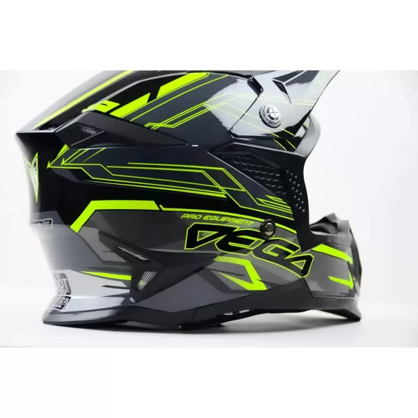 Vega Helmets Offroad Mcx MCX Lightweight Fully Loaded Dirt Bike HelmetBlack Stinger Graphic