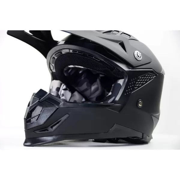 Vega Helmets Offroad Mcx MCX Lightweight Fully Loaded Dirt Bike HelmetMatte Black