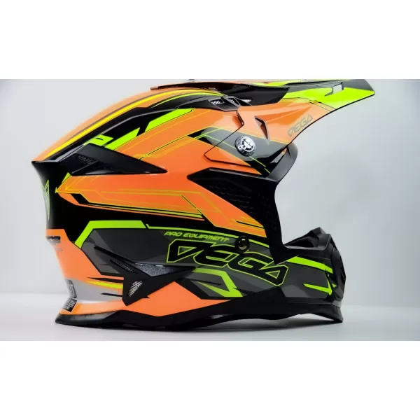 Vega Helmets Offroad Mcx MCX Lightweight Fully Loaded Dirt Bike HelmetOrange Stinger Graphic
