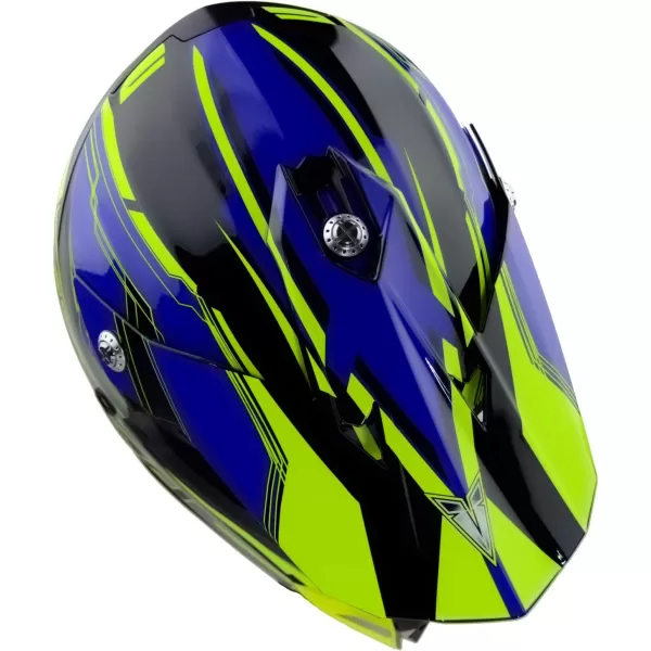 Vega Helmets Offroad Mighty X2 Youth Off Road HelmetBlue Stinger Graphic