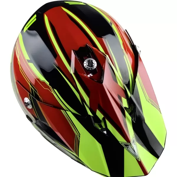 Vega Helmets Offroad Mighty X2 Youth Off Road HelmetRed Stinger Graphic