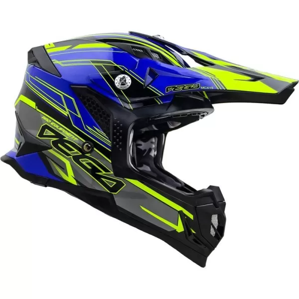 Vega Helmets Offroad Mcx MCX Lightweight Fully Loaded Dirt Bike HelmetBlue Stinger Graphic