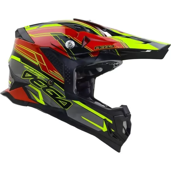 Vega Helmets Offroad Mcx MCX Lightweight Fully Loaded Dirt Bike HelmetRed Stinger Graphic