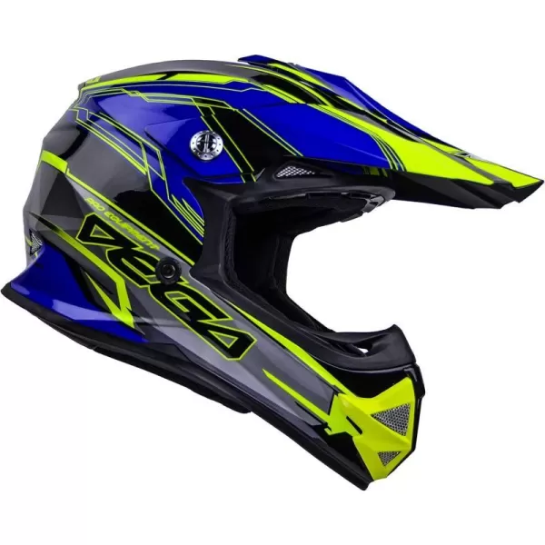 Vega Helmets Offroad Mighty X2 Youth Off Road HelmetBlue Stinger Graphic