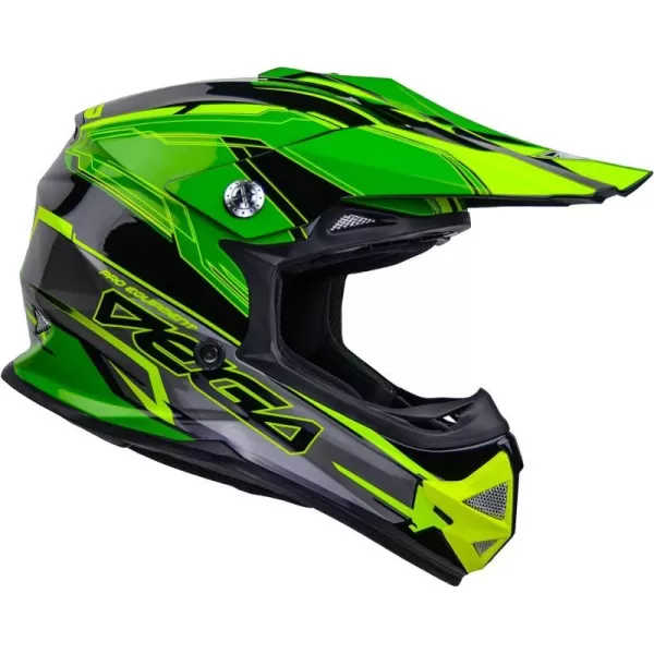 Vega Helmets Offroad Mighty X2 Youth Off Road HelmetGreen Stinger Graphic