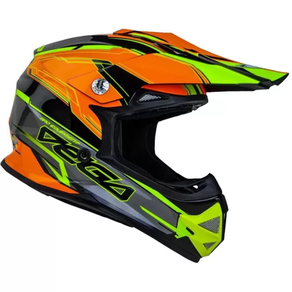 Vega Helmets Offroad Mighty X2 Youth Off Road HelmetOrange Stinger Graphic