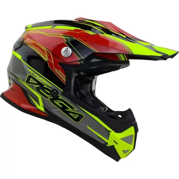 Vega Helmets Offroad Mighty X2 Youth Off Road HelmetRed Stinger Graphic