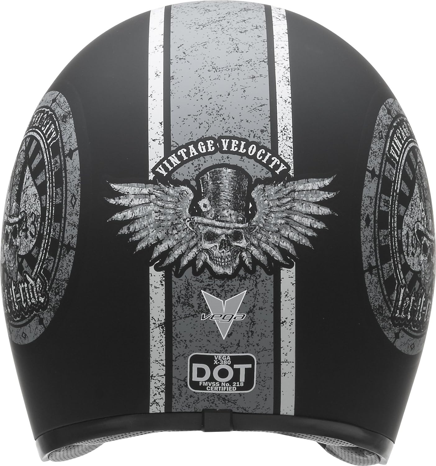 Vega Vintage Motorcycle Helmet for Men amp Women Classic Retro Open Face Design Lightweight DOT Certified for Motorbike Cruiser Moped Scooter ATVLet It Ride Graphic