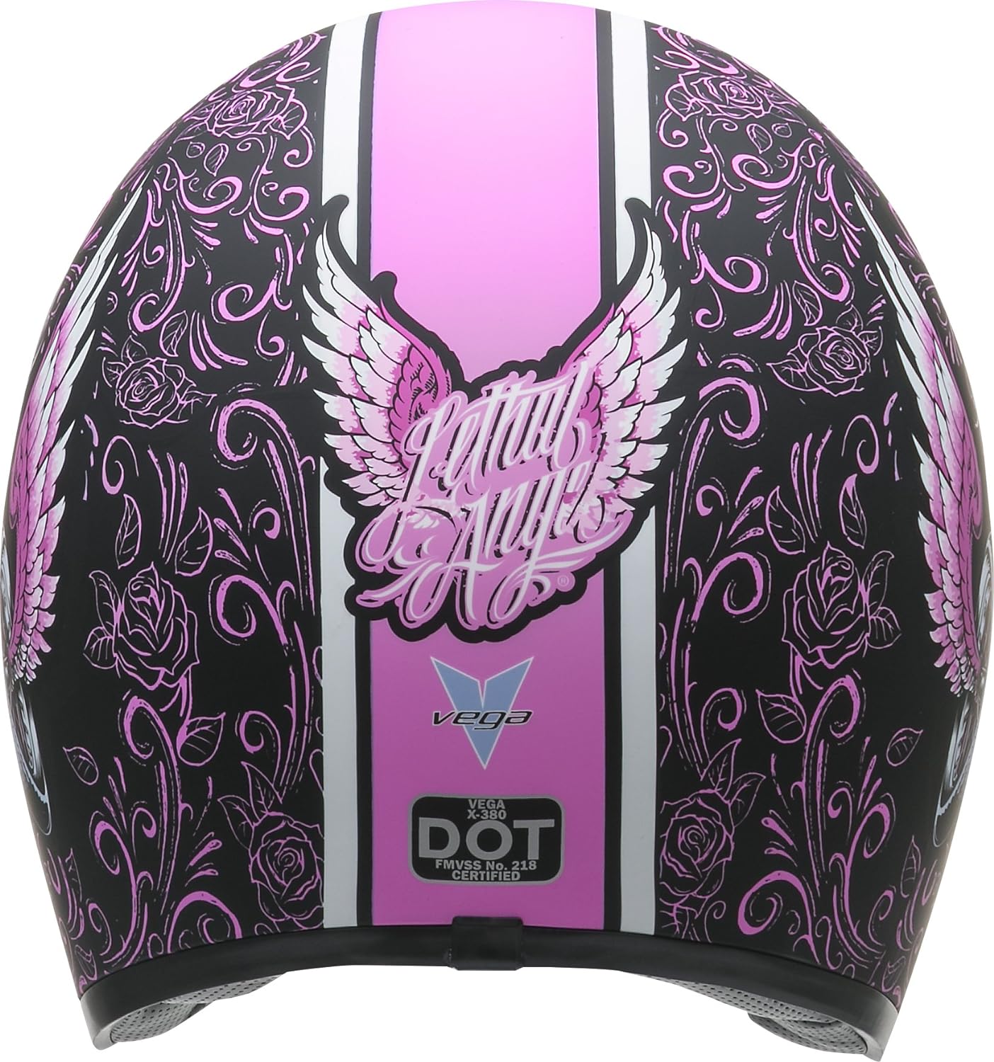 Vega Vintage Motorcycle Helmet for Men amp Women Classic Retro Open Face Design Lightweight DOT Certified for Motorbike Cruiser Moped Scooter ATVLethal Angel Graphic