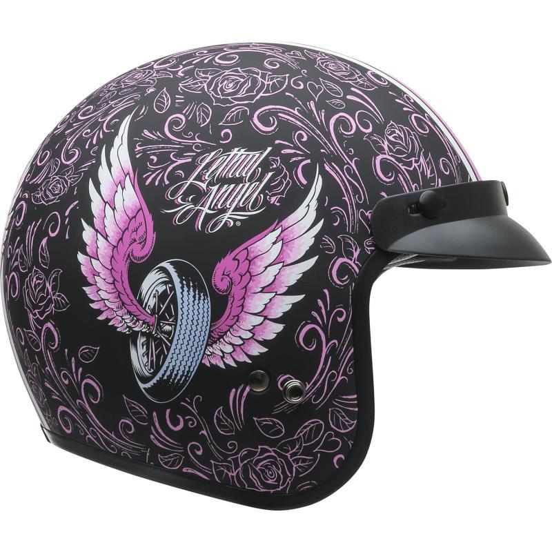 Vega Vintage Motorcycle Helmet for Men amp Women Classic Retro Open Face Design Lightweight DOT Certified for Motorbike Cruiser Moped Scooter ATVLethal Angel Graphic