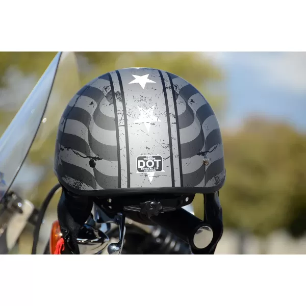 Vega Helmets Half Size Warrior Motorcycle HelmetBlack