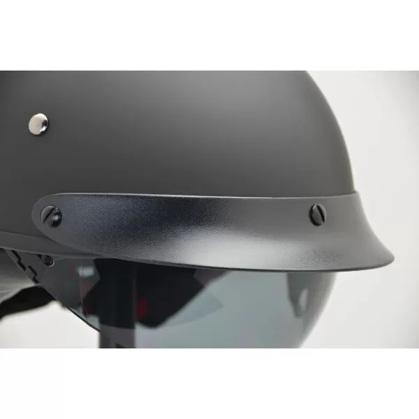 Vega Helmets Half Size Warrior Motorcycle HelmetMatte Black