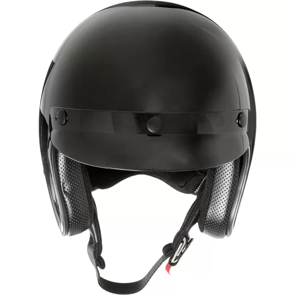 Vega Vintage Motorcycle Helmet for Men amp Women Classic Retro Open Face Design Lightweight DOT Certified for Motorbike Cruiser Moped Scooter ATVGloss Black