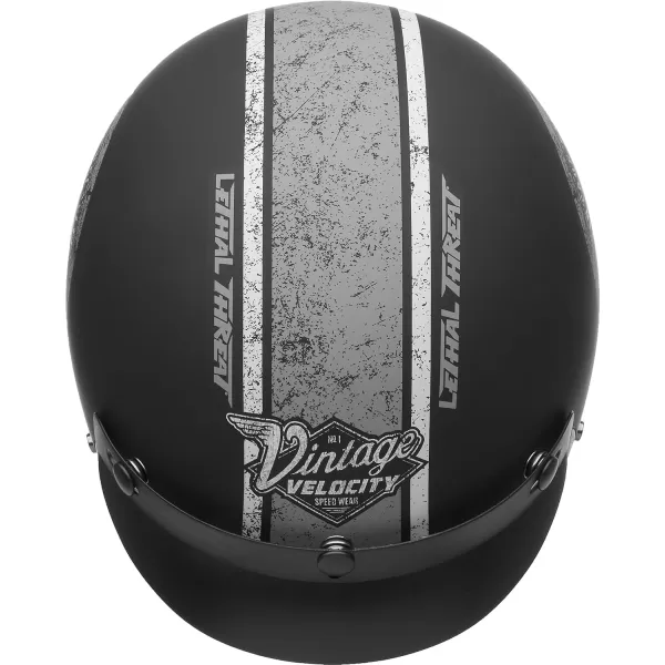 Vega Vintage Motorcycle Helmet for Men amp Women Classic Retro Open Face Design Lightweight DOT Certified for Motorbike Cruiser Moped Scooter ATVLet It Ride Graphic