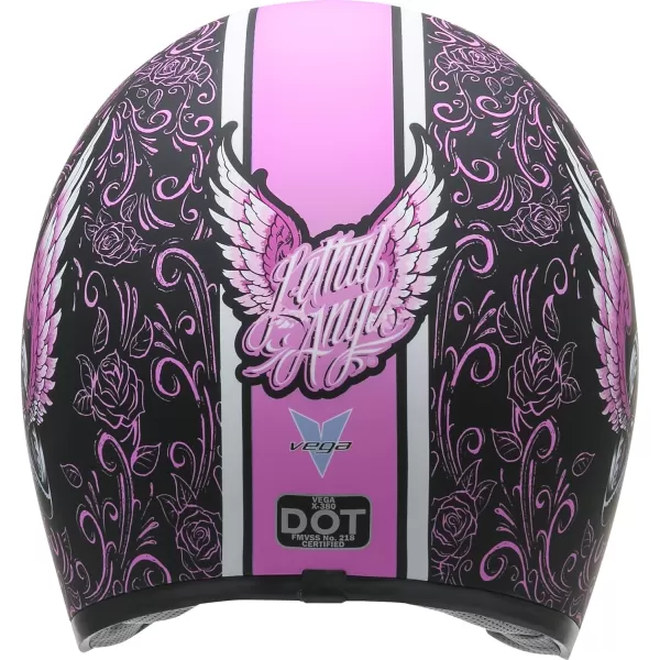 Vega Vintage Motorcycle Helmet for Men amp Women Classic Retro Open Face Design Lightweight DOT Certified for Motorbike Cruiser Moped Scooter ATVLethal Angel Graphic