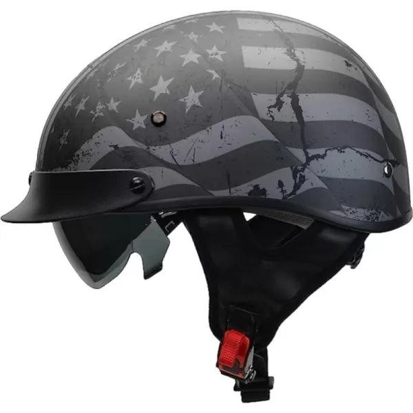 Vega Helmets Half Size Warrior Motorcycle HelmetBlack