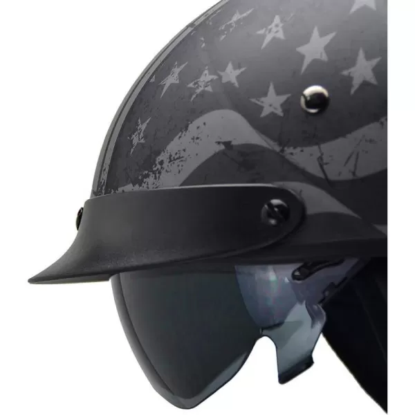 Vega Helmets Half Size Warrior Motorcycle HelmetSmoke