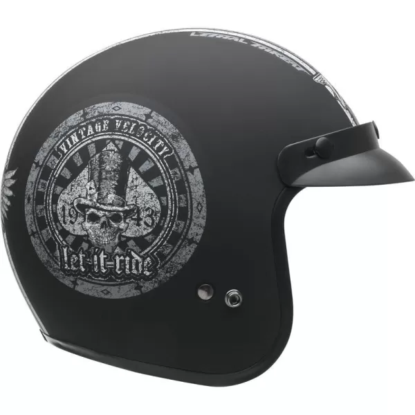 Vega Vintage Motorcycle Helmet for Men amp Women Classic Retro Open Face Design Lightweight DOT Certified for Motorbike Cruiser Moped Scooter ATVLet It Ride Graphic