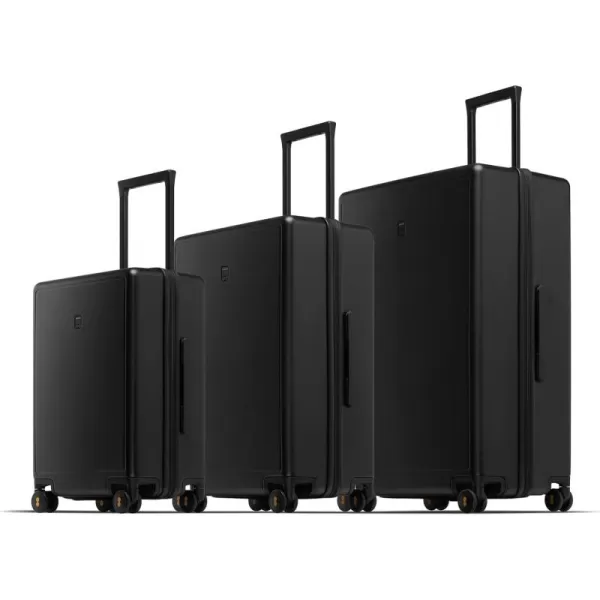 LEVEL8 Elegance Carry On Suitcase, 20” Hardside Luggage with TSA Lock, Spinner Wheels-Black, 20-Inch