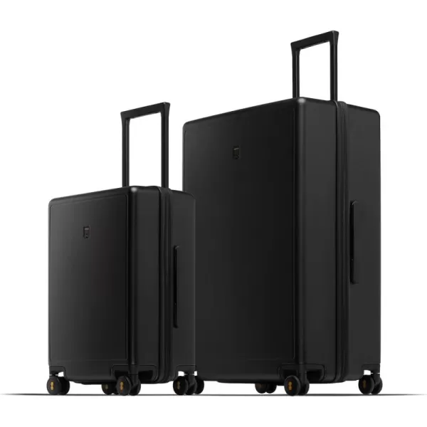 LEVEL8 Elegance Carry On Suitcase, 20” Hardside Luggage with TSA Lock, Spinner Wheels-Black, 20-Inch