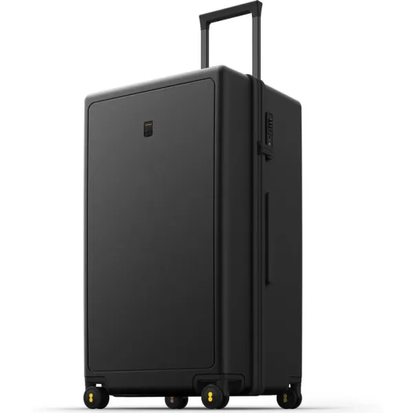 LEVEL8 Hard Shell Carry on Luggage Airline Approved, Carry on Suitcases with Wheels, Lightweight PC Luminous Textured Travel Luggage, TSA Approved, 20 Inch Small Carry-On, Black