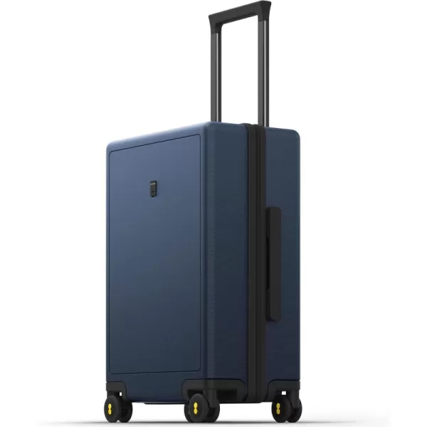 LEVEL8 Hard Shell Carry on Luggage Airline Approved, Carry on Suitcases with Wheels, Lightweight PC Luminous Textured Travel Luggage, TSA Approved, 20 Inch Small Carry-On, Black
