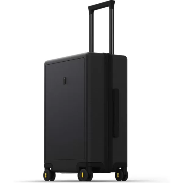 LEVEL8 Hard Shell Carry on Luggage Airline Approved, Carry on Suitcases with Wheels, Lightweight PC Luminous Textured Travel Luggage, TSA Approved, 20 Inch Small Carry-On, Black