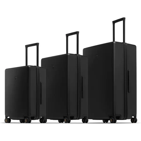LEVEL8 Hard Shell Carry on Luggage Airline Approved, Carry on Suitcases with Wheels, Lightweight PC Luminous Textured Travel Luggage, TSA Approved, 20 Inch Small Carry-On, Black)