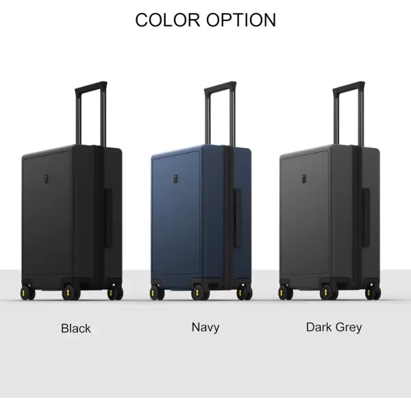 LEVEL8 Hard Shell Carry on Luggage Airline Approved, Carry on Suitcases with Wheels, Lightweight PC Luminous Textured Travel Luggage, TSA Approved, 20 Inch Small Carry-On, Black