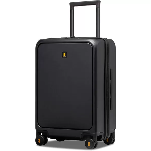 LEVEL8 Road Runner Pro Carry-On Luggage, 20” Lightweight PC Hardside Suitcase with USB Charging Port, Spinner Trolley for Luggage with Front Compartment, TSA Lock 