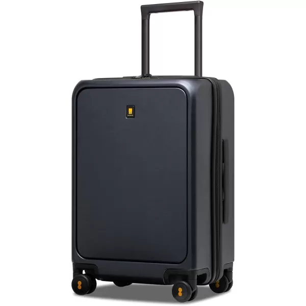 LEVEL8 Road Runner Pro Carry-On Luggage, 20” Lightweight PC Hardside Suitcase with USB Charging Port, Spinner Trolley for Luggage with Front Compartment, TSA Lock 