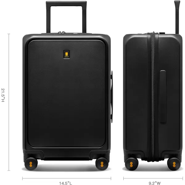 LEVEL8 Road Runner Pro Carry-On Luggage, 20” Lightweight PC Hardside Suitcase with USB Charging Port, Spinner Trolley for Luggage with Front Compartment, TSA Lock 