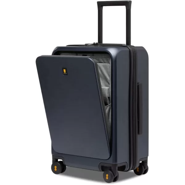 LEVEL8 Road Runner Pro Carry-On Luggage, 20” Lightweight PC Hardside Suitcase with USB Charging Port, Spinner Trolley for Luggage with Front Compartment, TSA Lock 