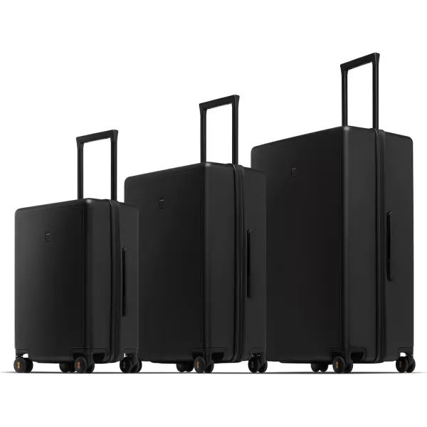 LEVEL8 Carry on Luggage 22x14x9 Airline Approved, Small Carry on Suitcases with Wheels, Lightweight PC Hardside Luminous Textured Luggage, TSA Approved, 18-Inch Carry-On,Black
