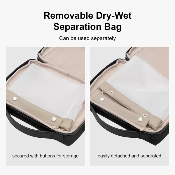 LEVEL8 Travel Toiletry Bag for Women Men, Travel Organizer Water Repellent, Makeup Organizer with Hang Hook for Travel Accessories-Large/Black