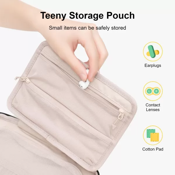 LEVEL8 Travel Toiletry Bag for Women Men, Travel Organizer Water Repellent, Makeup Organizer with Hang Hook for Travel Accessories-Large/Black