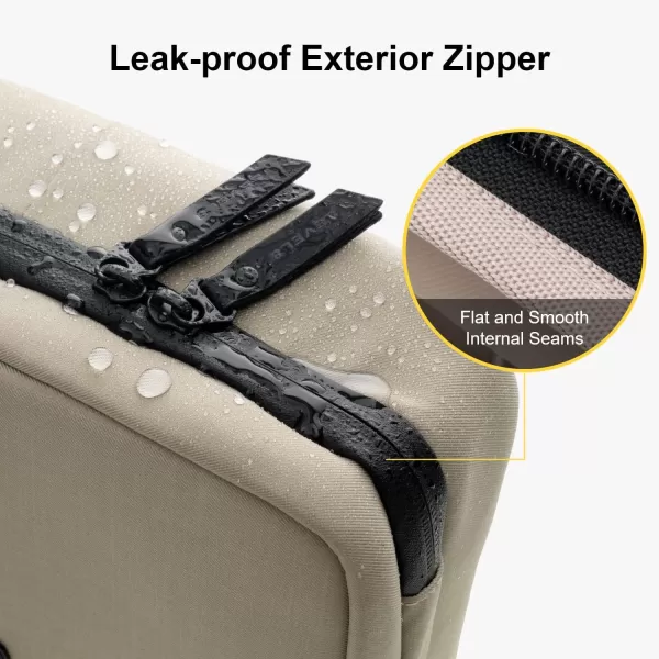 LEVEL8 Travel Toiletry Bag for Women Men, Travel Organizer Water Repellent, Makeup Organizer with Hang Hook for Travel Accessories-Large/Black