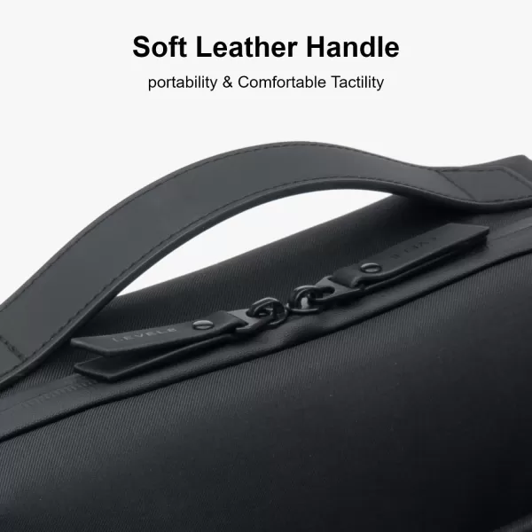 LEVEL8 Travel Toiletry Bag for Women Men, Travel Organizer Water Repellent, Makeup Organizer with Hang Hook for Travel Accessories-Large/Black