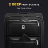imageLEVEL8 Carry On Luggage Airline Approved with Compartment Softside Expandable Rolling Suitcase with Spinner Wheels Black CarryOn 20InchBlack