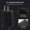 imageLEVEL8 Carry On Luggage Airline Approved with Compartment Softside Expandable Rolling Suitcase with Spinner Wheels Black CarryOn 20InchBlack