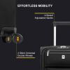 imageLEVEL8 Carry On Luggage Airline Approved with Compartment Softside Expandable Rolling Suitcase with Spinner Wheels Black CarryOn 20InchBlack
