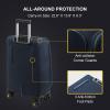imageLEVEL8 Carry On Luggage Airline Approved with Compartment Softside Expandable Rolling Suitcase with Spinner Wheels Black CarryOn 20InchBlue