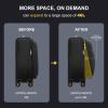 imageLEVEL8 Carry On Luggage with Compartment 20 Inch Softside Expandable Travel Rolling Suitcase with Spinner Wheels Tsa Locks Men and Women Black